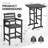 5 Piece Patio Bar Set Black, 1 Table, 4 Chair-87827818