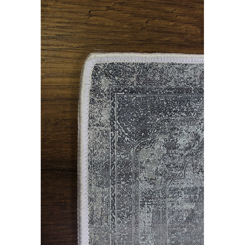 Stylish Hall Carpet, Dark Grey, 39.4 x 59.1 inches | 100% Polyester, 650 g/m² | Antibacterial, Eco-Friendly, Non-Slip PVC Dot Underside | Machine Washable, Low Pile Height: 0.2 inches | Perfect for Home Entryways & Living Spaces