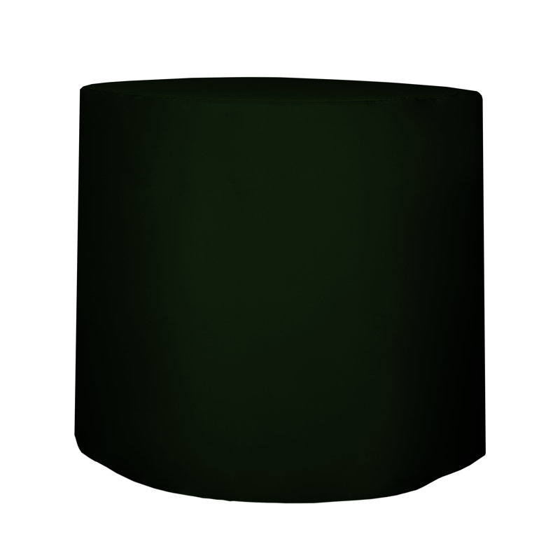 Javin Solid Color Round Tablecloth, Forest Green, 3