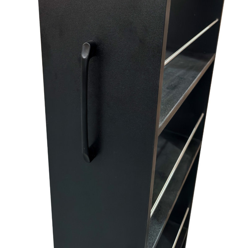 Tablette de rangement coulissante à 7 niveaux - Organisateur multifonctionnel ouvert sur une face pour la cuisine, Noir
