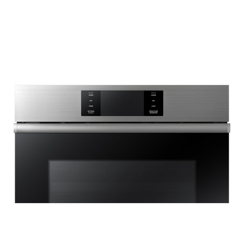 30" Microwave Combination Wall Oven Steam, Contemporary, Silver Stainless