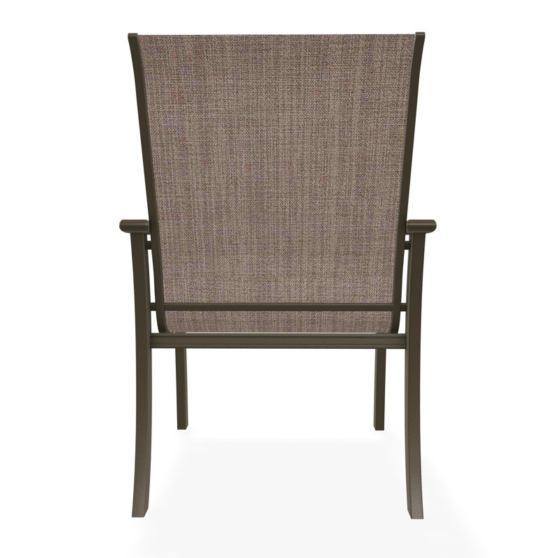 St. Catherine Sling Marine Grade Polymer Arm Chair, Beachwood, Augustine Fennel Sunbrella®