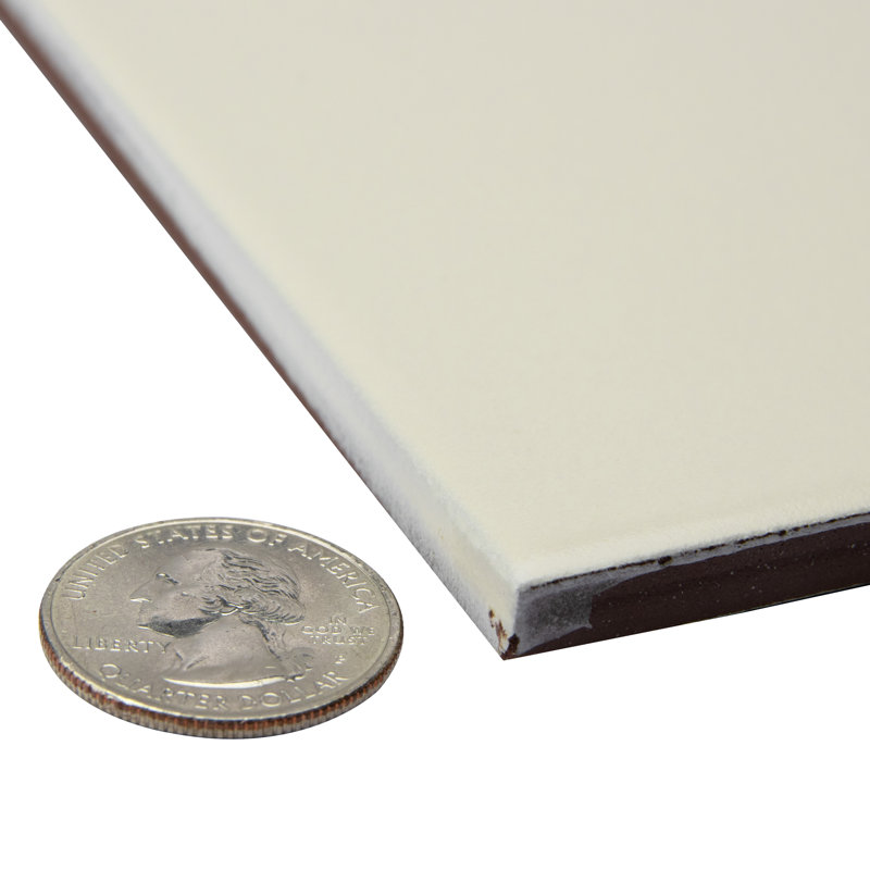 Monocolor 7-7/8 In. X 7-7/8 In. Ceramic Floor And Wall Tile, Beige