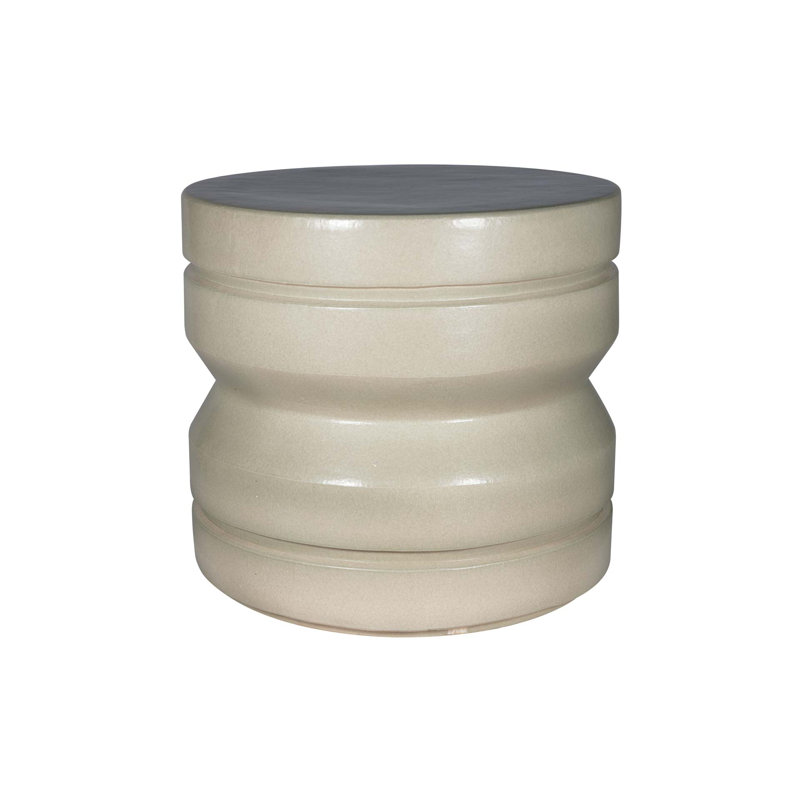 Provenance Signature Outdoor Round Side Table, Khaki