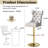 Modern Velvet Adjustable Swivel Counter Height Stools With Tufted Back Dining Chairs-1783443254