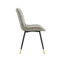 Ensemble de 4 chaises de salle à manger modernes avec revêtement en tissu Tech et pieds en métal doré