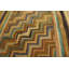 Tapis multicolore crocheté en laine antique des années 1940