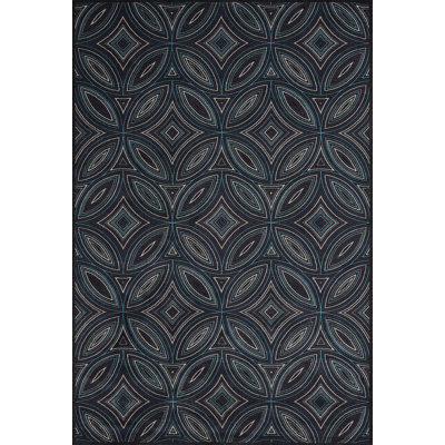 Tapis noir / gris à motif géométrique