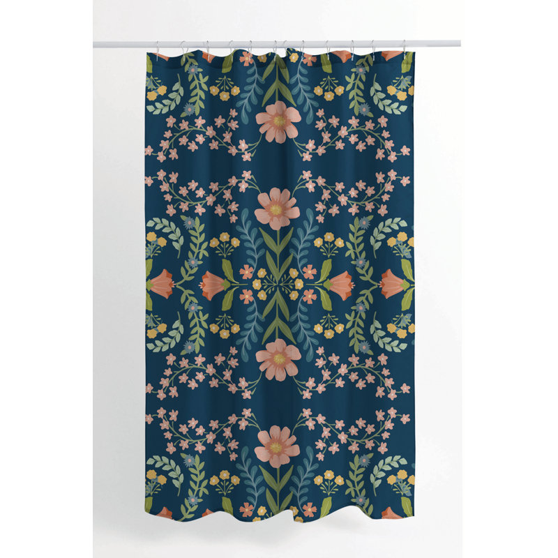 Cecelia Ultra-Thin Lightweight Shower Curtain, Blue
