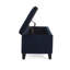 Banc de rangement/repose-pieds rembourré moderne Denali | Conception minimaliste avec rangement dissimulé et charnières à fermeture en douceur-112924199