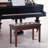 Piano Bench, Duet Piano Chair With Faux Leather Padded Cushion And Wooden Frame, Button Tufted Keyboard Bench, Brown-1813295599
