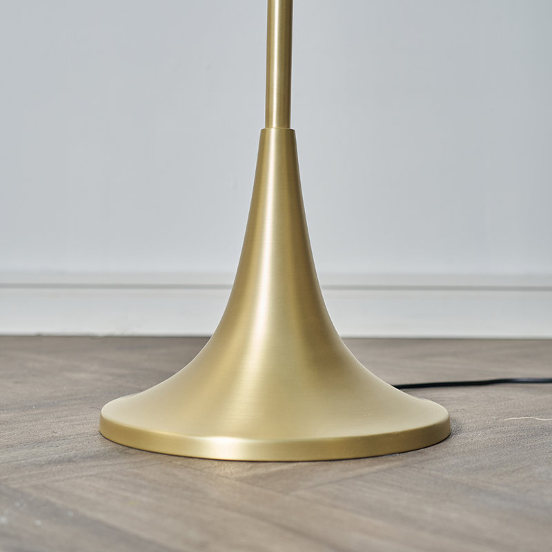 Goodloe 138cm Traditional Floor Lamp, Painted Matt Gold