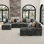 Canapé modulaire en velours côtelé 9 pièces 9 pièces, canapé Cloud avec garniture cloutée et garniture cloutée