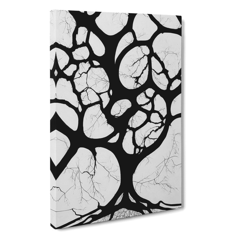 A Monochrome Tree No.1 - Wall Art, 50cm H x 35cm W x 3cm D, Wrapped Canvas