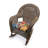 Contoured Outdoor Wicker Seat Cushion-946834276