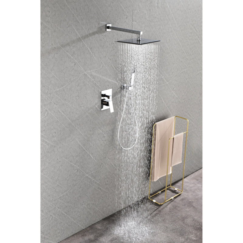 Luxury Bathroom Shower Head Faucet - Wall Mounted Rainfall With Cleanable Nozzle And Brass, Self-Cleaning All Standard Arms Compatibility, Brass