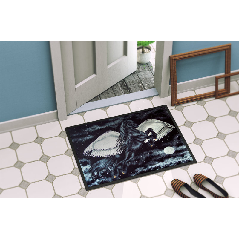 Tapis de porte pour l’extérieur antidérapant cheval volant, 2 pi x 3 pi