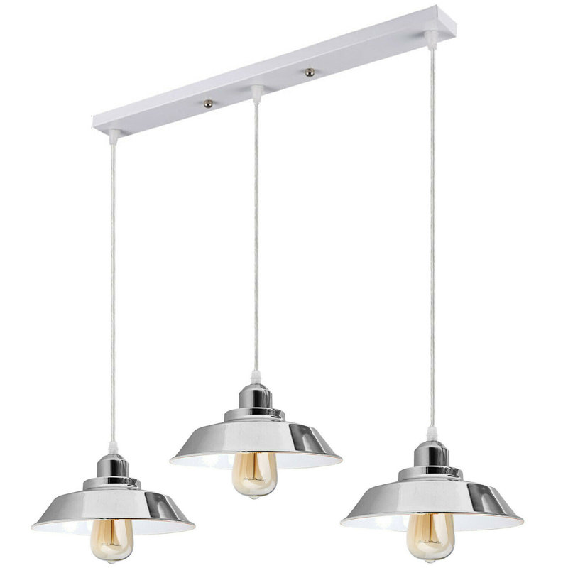 Seeman 3 - Light Satin Nickel Kitchen Island Pendant
