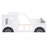 Full Size Classic Car-Shaped Platform Bed With Wheels,White