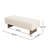 Rectangular Upholstered Tufted Linen Fabric Ottoman Bench