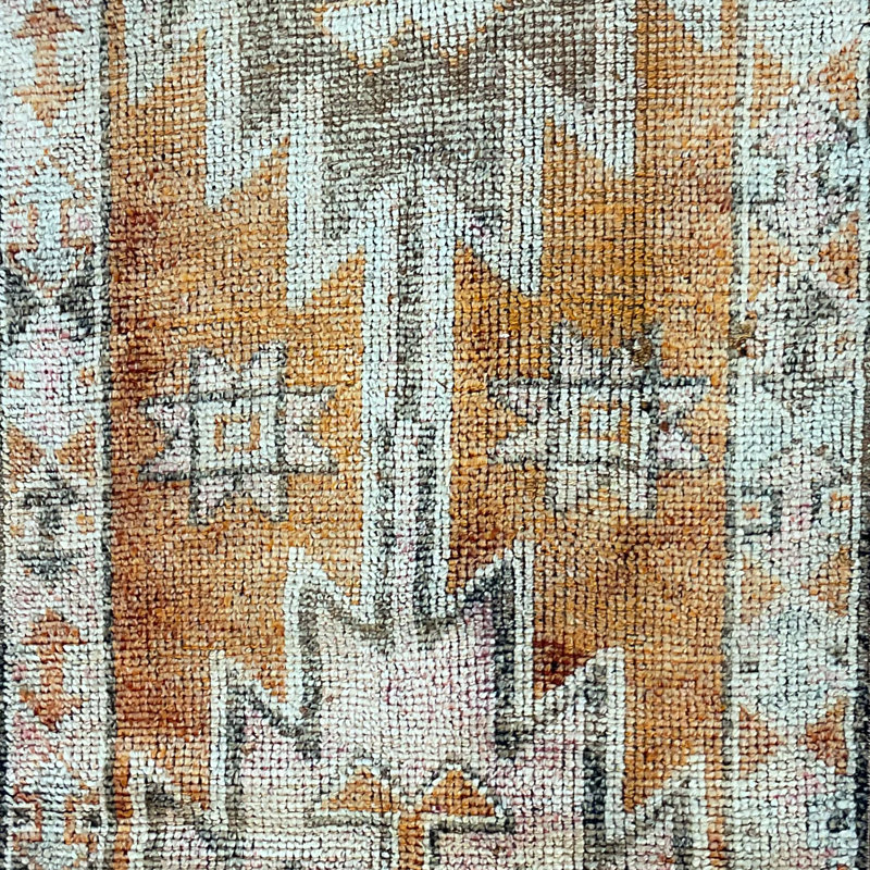  Handmade Turkish Oushak Wool Runner
