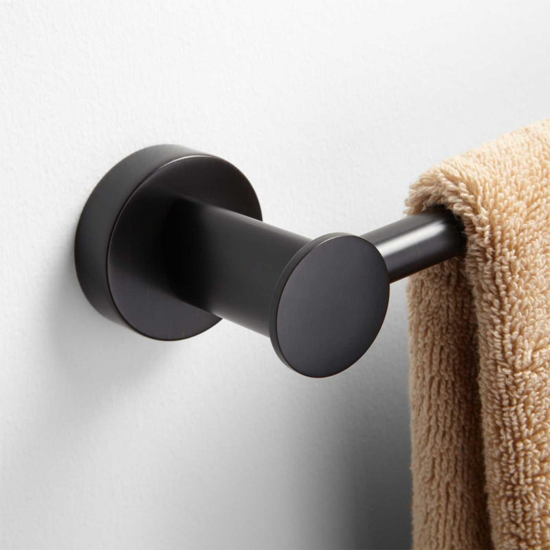 24" Prague Collection Wall-Mount Towel Bar, Dark Oil Rubbed Bronze, 2" H x 25.75" W x 3" D