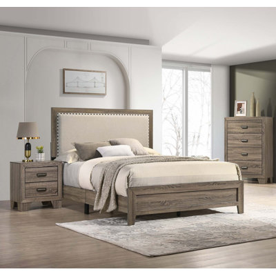 Lit plateforme en tissu