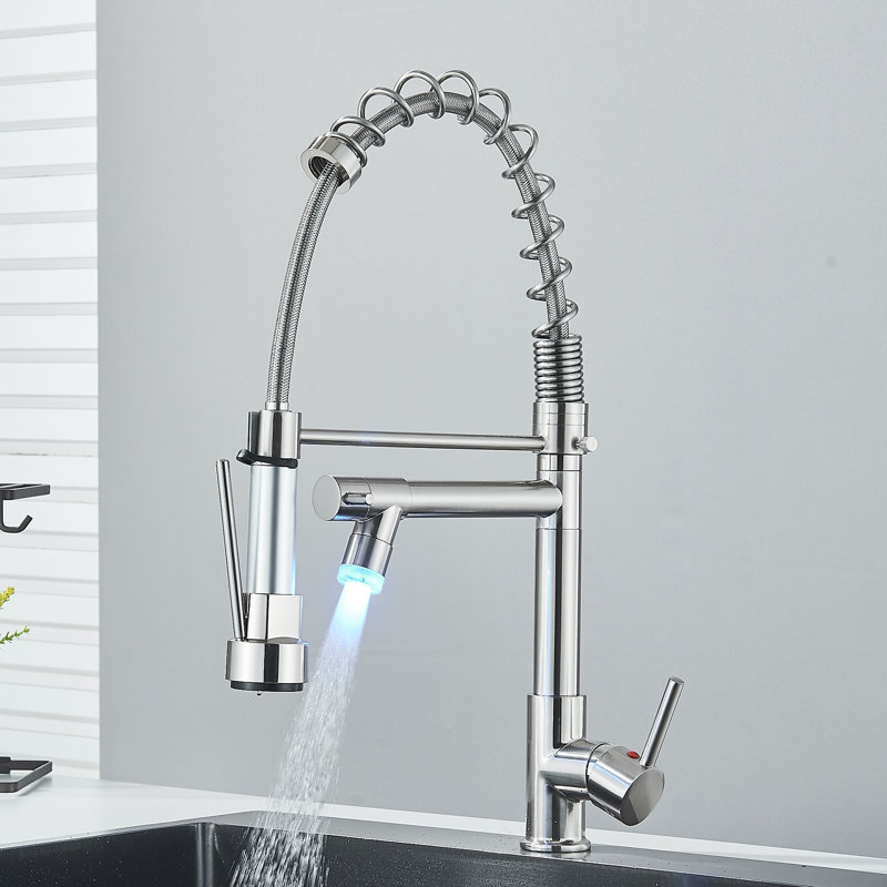 AlenArtWater Kitchen Faucet, Brushed Nickel