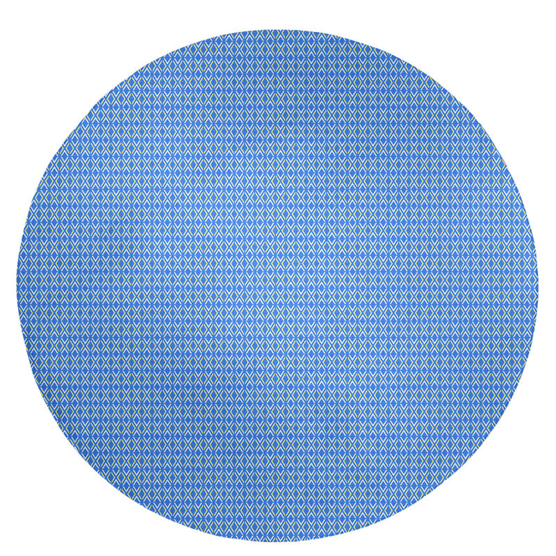 Chenille Geometric Indoor Rug, Round 5'