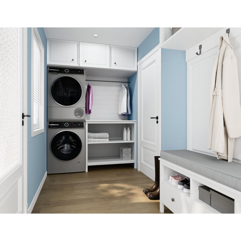 800 Series 2.4-Cu. Feet High Efficiency Stackable Steam Cycle Smart Front-Load Washer ( Pearl Steel ) ENERGY STAR
