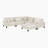  Loowit 120" Modern & Contemporary Corduroy 6-Piece Modular Sectional with Ottoman & 8 Matching Pillows-1341503090