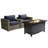 Lsi 2 Person Seating Group With  Sunbrella Cushions And Rectangle Metal Firepit-2046605510