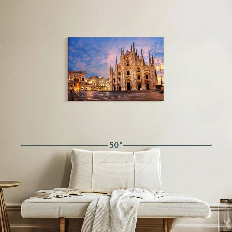 Cathédrale de Milan emblématique de Kavia, H 20 po x l 30 po