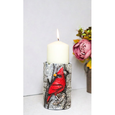 Figurine oiseau rouge chanteur Cardinal rouge