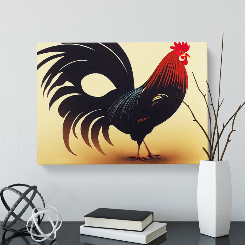 Five Star Rooster - Wrapped Canvas, 50cm H x 76cm W x 3cm D
