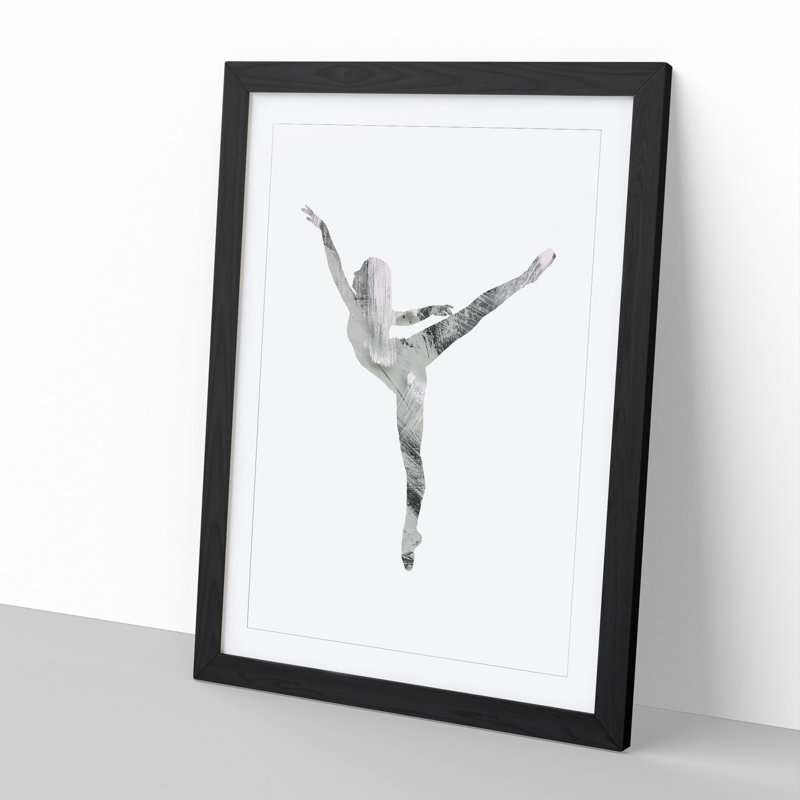 Painted Dancer - Picture Frame Graphic Art, Black Framed, 48cm H x 36cm W x 2cm D