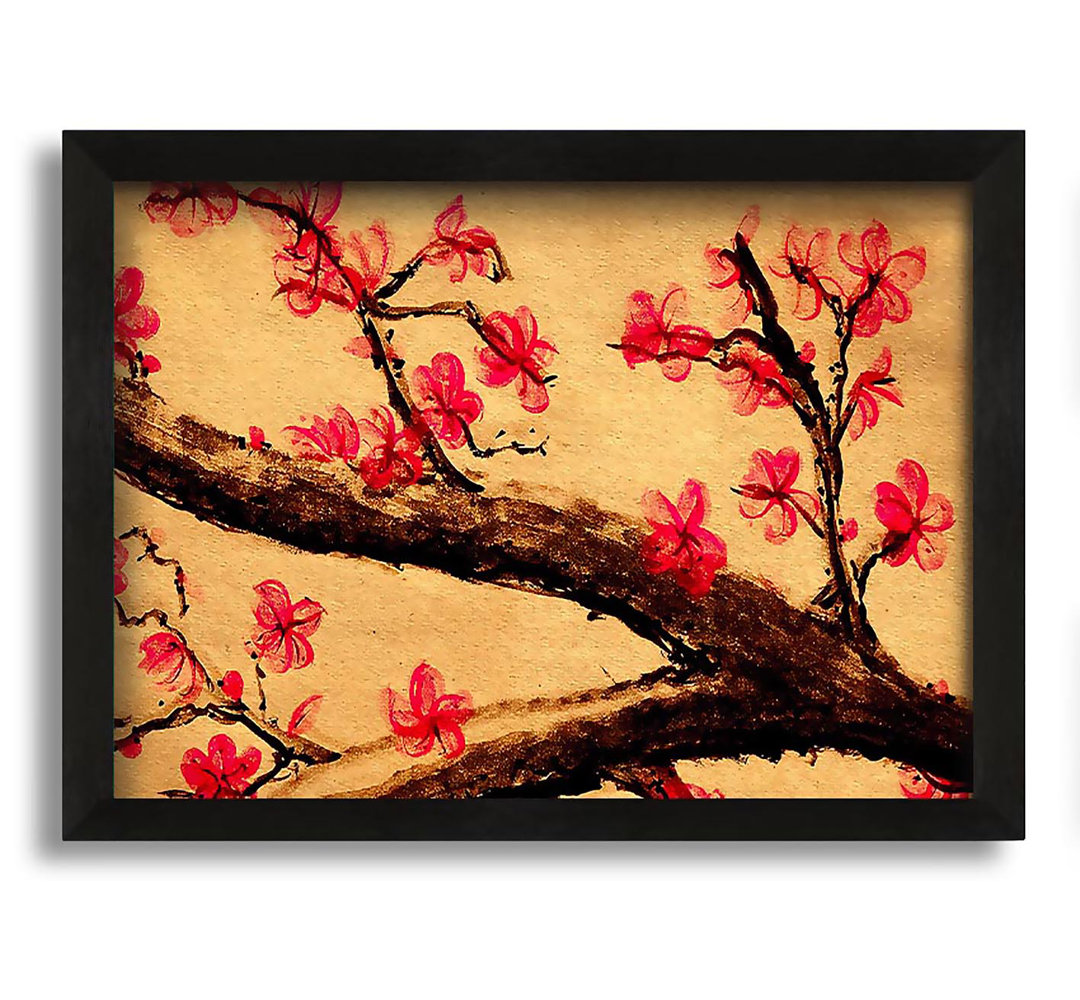 Gerahmtes Leinwandbild Cherry Blossom von Watanabe Seitei