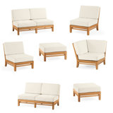 RamledSect Outdoor 5 - Piece Teak Conversation Set
