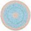 Tapis en laine / coton tissé à la main Mccall en beige / bleu-733657011