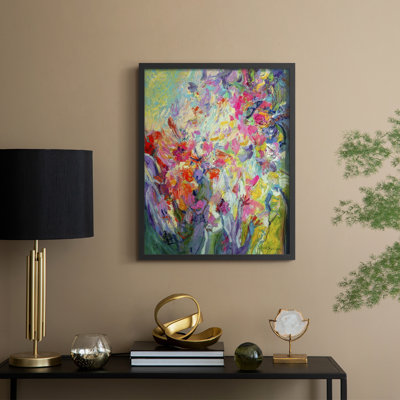 «Bold Flourish I», reproduction encadrée - bois massif
