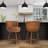 Anneli 26'' Swivel Counter Height Bar Stools Set of 2, Blue Counter Stools with Backs and Wood Legs for Kitchen Island-884832579-923339963-916282938