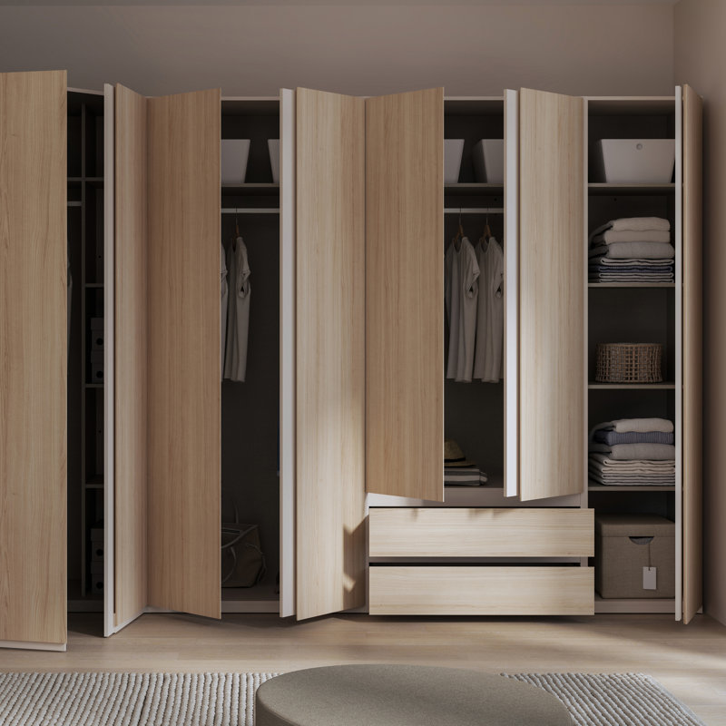Tashyia 1 Door Manufactured Wood Wardrobe