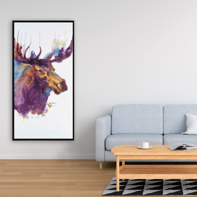 Impression abstraite d'orignal sur toile