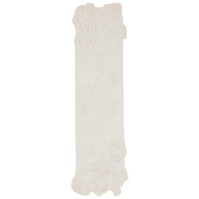 Devna Hand Tufted Wool/Cotton Floral Rug in Ivory