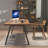 Brown+Black Rectangular Solid Wood+Iron desks-588747701