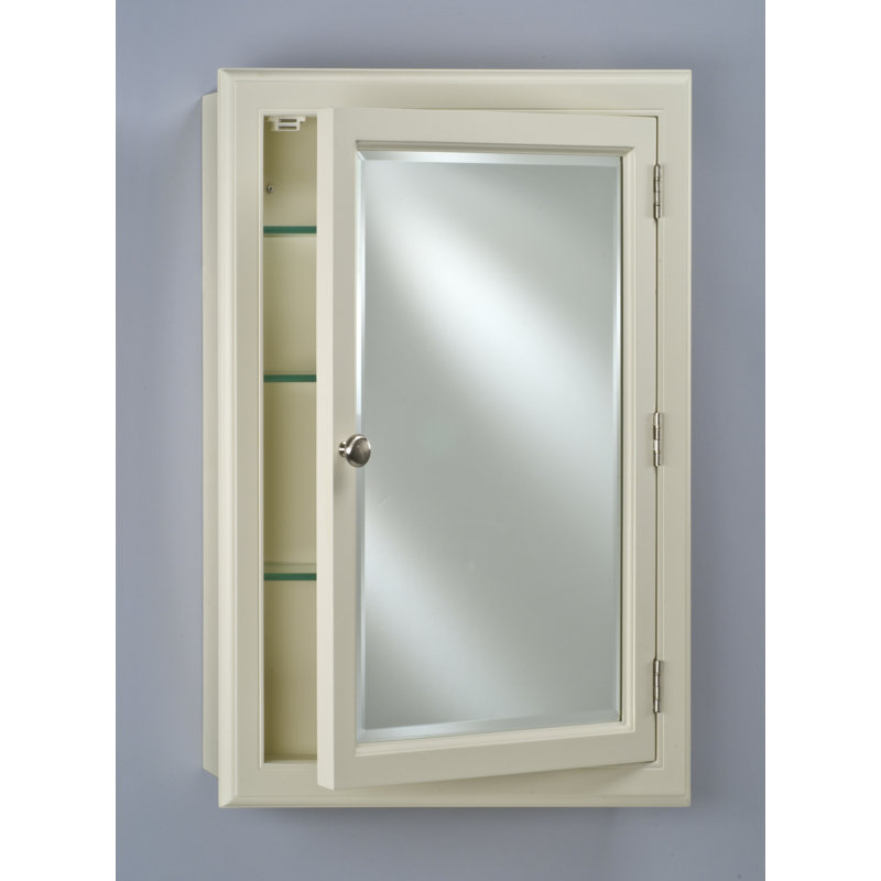 Armoire à pharmacie encastrée ou à fixation en surface Parise avec 4 tablettes réglables, H 33 po x l 25,25 po x P 4 po