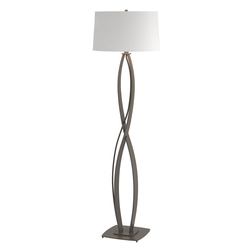 Almost Infinity Floor Lamp, Dark Smoke, Natural Anna