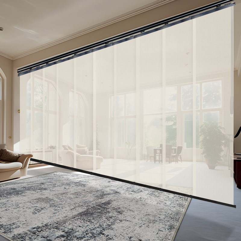 Store vertical semi-transparent extensible, Noir