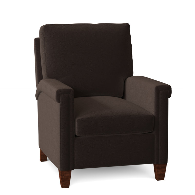 Kara 32" Wide Faux Leather Standard Recliner, Aspen Lenado Brown Genuine Leather, Manual, Mahogany
