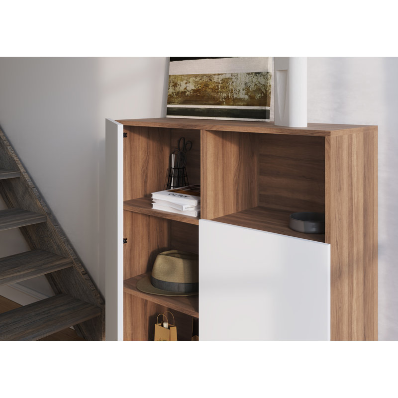 Eliscar Standard Accent Chest, Walnut/White/Black